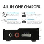 Tenergy TB-6AB Balance Charger Discharger 1S-6S Digital Battery Pack Charger for NiMH/NiCD/Li-PO/Li-Fe Packs w/ LCD Display Hobby Battery Charger w/ Tamiya/JST/EC3/HiTec/Deans Connectors + Power Supply