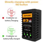 SUPULSE LiPo Battery Charger 2S-3S RC Balance Charger AC 7.4-11.1V 10W Upgrade Version Compact Lipo Charger for XHR Plug Battery(B3V2)