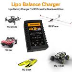 SUPULSE LiPo Battery Charger 2S-3S RC Balance Charger AC 7.4-11.1V 10W Upgrade Version Compact Lipo Charger for XHR Plug Battery(B3V2)