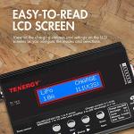 Tenergy TB-6AB Balance Charger Discharger 1S-6S Digital Battery Pack Charger for NiMH/NiCD/Li-PO/Li-Fe Packs w/ LCD Display Hobby Battery Charger w/ Tamiya/JST/EC3/HiTec/Deans Connectors + Power Supply