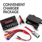 Tenergy TB-6AB Balance Charger Discharger 1S-6S Digital Battery Pack Charger for NiMH/NiCD/Li-PO/Li-Fe Packs w/ LCD Display Hobby Battery Charger w/ Tamiya/JST/EC3/HiTec/Deans Connectors + Power Supply