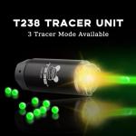 T238-Airsoft Tracer Unit Basic Version, Spitfire Tactical Tracer Unit for Airsoft/NERF/Gel Blaster, 14mm Counterclockwise Threaded Adapter, 19mm to 16mm Adapter and Allen Key