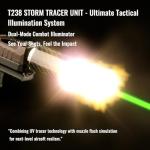 T238 Airsoft Tracer Unit 14mm CCW, Storm Tracer Unit, Spitfire Tactical Muzzle Flash Simulator for Airsoft and Gel Blaster