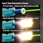 T238 Airsoft Tracer Unit 14mm CCW, Storm Tracer Unit, Spitfire Tactical Muzzle Flash Simulator for Airsoft and Gel Blaster