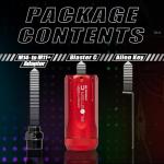 ACETECH Airsoft Pistol/Riffle Tracer Unit Brighter C/Blaster C 14mm CCW Negative Thread M14- to M11+ Adaptor Glow in The Dark Green/Gel BBS LED Beam/Flare Lighting Effect (Blaster C - Flare, Black)