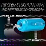 ACETECH Airsoft Pistol/Riffle Tracer Unit Brighter C/Blaster C 14mm CCW Negative Thread M14- to M11+ Adaptor Glow in The Dark Green/Gel BBS LED Beam/Flare Lighting Effect (Blaster C - Flare, Black)