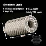 T238-Nano Airsoft Tracer Unit, Carbon Fiber Mini Tracer with 14mm CCW Thread Interface and Type-C Charging Port, 14mm CCW to 11mm CW Adapter (Nano, Black)