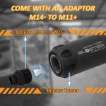 ACETECH Airsoft Pistol/Riffle Flash Tracer Unit Blaster 14mm CCW Negative Thread with M14- to M11+ Green/Gel BB LED Flare Lighting Effect (Tan)