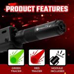 ACETECH Airsoft Riffle Tracer Unit Predator X with AT2000RII Module Glow in The Dark Green/Red BB LED Beam Lighting Effect (Modle X)