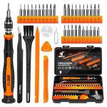 JOREST 40Pcs Small Precision Screwdriver Set (S2 Steel), Magnetic Screwdriver Set with Torx T5 T6 T8, Mini Repair Tool Kit for Macbook, Computer, Laptop, iPhone, PS4 PS5, Xbox, Switch, Glasses, Watch