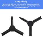 Valve Key for Airsoft, Triangle Wrench Valve Removal Tool for GBB AEG KSC WA Gas Magazine Charging, Black