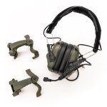 EARMOR M32X Tactical Headset for Helmet with ARC Rail Helmet Mount Adapters - Noise Canceling Headphones for Shooting & Hunting Earmuffs