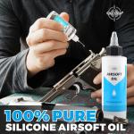 Airsoft Oil 4 oz & 1 oz Needle Oiler 100% Silicone Air Gun Oil, Multi-Purpose Airsoft Chamber Lube, All Purpose Silicone Lubricant for All Airgun