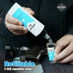 Airsoft Oil 4 oz & 1 oz Needle Oiler 100% Silicone Air Gun Oil, Multi-Purpose Airsoft Chamber Lube, All Purpose Silicone Lubricant for All Airgun
