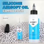 Airsoft Oil 4 oz & 1 oz Needle Oiler 100% Silicone Air Gun Oil, Multi-Purpose Airsoft Chamber Lube, All Purpose Silicone Lubricant for All Airgun