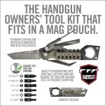 Real Avid Pistol Tool for Gun Maintenance | 19 in 1 Pistol Multitool & Handgun Utility Tool for Striker Fired & 1911 Platforms, Includes 1911 Bushing Wrench, Tanto Knife & Laser Sights Adjusters