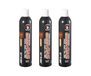 Lancer Tactical 560ml/18.9oz 14kg Powerful Green Gas High PSI G-1200 for Airsoft Pistol, Airsoft Rifle, Air Gun (Oil Free) -Pack of 3
