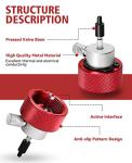 COLOR TREE Airsoft Propane Filling Adapter for Green Gas Tank with Silicone Oil Port Gas Adapter