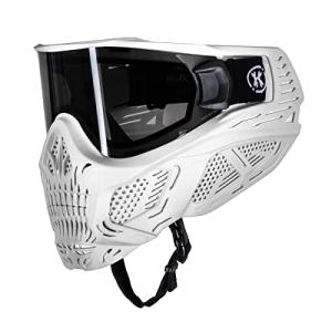 HK Army HSTL Skull Paintball Goggle/Airsoft Mask (White, Smoke)