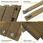 OneTigris Tactical Double Pistol Mag Pouch,Open-Top Molle Mag Pouch for 9mm Glock M4/M16/AR/AK, Magazine Pouch with Quick Release Insert