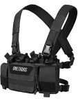ONETIGRIS Chest Rig, MOLLE Airsoft Chest Rigs Tactical Chest Rig Dangler Pouch Admin Pouch for Hunting Shooting Hiking