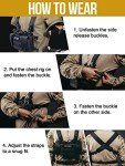 ONETIGRIS Chest Rig, MOLLE Airsoft Chest Rigs Tactical Chest Rig Dangler Pouch Admin Pouch for Hunting Shooting Hiking