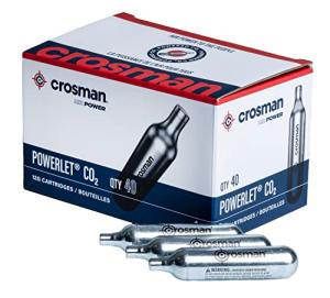 Crosman 40-Count 12-Gram CO2 Cartridges For Air Rifles And Air Pistols 23140-N, Packaging May Vary