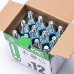 CXWXC 16g/25g Threaded CO2 Cartridges for Bike Tires - Cartridge for CO2 Inflator with Threaded Connection, CO2 Pump for Road and Mountain Bikes (D: 12 Pack)