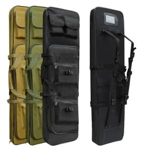 32"/37"/46" Rifle Bag, Black/Khaki/Green Tactical Long Rifle Backpack, Portable Shotgun Case for Firearm Storage and Transportation, Suitable for Outdoor Hunting Shooting (37" Black)