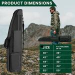HUNTSEN Soft Double Shotgun Rifle Case 38” 42” 44” 46" 52" Long Gun Bag w/Padded Handle - Adjustable Sling Dual Lockable Zippers, Multiple Magazine Holder Pouches Outdoor Tactical Accessory Bags