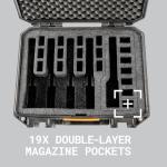 Pelican Vault v300-5 Pistol and 19 Magazine Pre-Cut Foam Gun Case (Black)