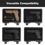 LOTOCASE Gun Case TSA Approved Pistol Case Hard Shell Waterproof with DIY Customizable Pre-cut Foam Insert - Travel Gun Case for Handgun Case 9mm