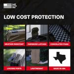 Condition 1 42” Economy Single Scope Hard Gun Carrying Case Model 210 with Foam, Long Storage Case, Lockable TSA Friendly, Water Resistant, Made in USA, 42.03"x10.50"x3.81" Black