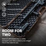 Condition 1 42” Economy Single Scope Hard Gun Carrying Case Model 210 with Foam, Long Storage Case, Lockable TSA Friendly, Water Resistant, Made in USA, 42.03"x10.50"x3.81" Black