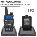 Baofeng UV-5R Radio Ham Radio Handheld Long Range UV5R Dual Band VHF UHF Rechargeable Two Way Radio Walkie Talkies for Adults with Earpiece Full Kit for Camping Hunting Survival Gear,2Pack