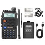 Baofeng UV-5R Tidradio Wireless Programmer Baofeng Bluetooth Two Way Radio Battery and Earpiece for Hunting Survival Gear Battery and Earpiece for Hunting Survival Gear (Black)