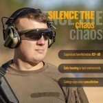 EARMOR M32X Tactical Headset for Helmet with ARC Rail Helmet Mount Adapters - Noise Canceling Headphones for Shooting & Hunting Earmuffs