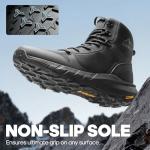 NORTIV 8 Men's Military Tactical Boot Lightweight Comfortable Boots for Work All Day Side Zipper Motorcycle Combat Hiking Boots Metrostrike(8-9 Inches),Size 11,Black