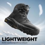 NORTIV 8 Men's Military Tactical Boot Lightweight Comfortable Boots for Work All Day Side Zipper Motorcycle Combat Hiking Boots Metrostrike(8-9 Inches),Size 11,Black