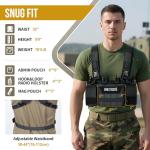 ONETIGRIS Chest Rig, MOLLE Airsoft Chest Rigs Tactical Chest Rig Dangler Pouch Admin Pouch for Hunting Shooting Hiking