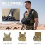 ONETIGRIS Chest Rig, MOLLE Airsoft Chest Rigs Tactical Chest Rig Dangler Pouch Admin Pouch for Hunting Shooting Hiking