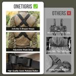 ONETIGRIS Chest Rig, MOLLE Airsoft Chest Rigs Tactical Chest Rig Dangler Pouch Admin Pouch for Hunting Shooting Hiking