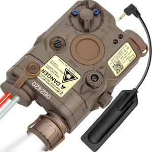 ACTIONUNION Airsoft PEQ-15 IR Laser + Visible Red Laser + White LED Flashlight (Tan)