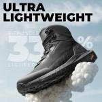 NORTIV 8 Men's Tactical Hiking Boot Lightweight Cushion Sole Boots for Work All Day Side Zipper Motorcycle Combat Military Boot Arch Support 8 Inches Terrascope,Size 10,Black,NMUMMT2503