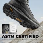 NORTIV 8 Men's Tactical Hiking Boot Lightweight Cushion Sole Boots for Work All Day Side Zipper Motorcycle Combat Military Boot Arch Support 8 Inches Terrascope,Size 10,Black,NMUMMT2503