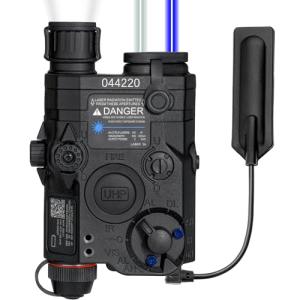 ACTIONUNION Airsoft PEQ-15S Pro UHP Visible Blue Laser + IR Laser + White LED Flashlight (Black)