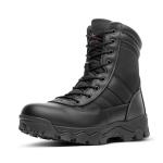 NORTIV 8 Men's Tactical Military Work Boots Side Zipper Outdoor Motorcycle Combat Boots 8 Inches 2.0 Trooper-pro,Size 10,Black,TROOPER-PRO