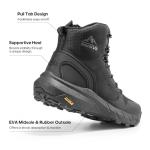 NORTIV 8 Men's Military Tactical Boot Lightweight Comfortable Boots for Work All Day Side Zipper Motorcycle Combat Hiking Boots Metrostrike(8-9 Inches),Size 11,Black