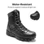 NORTIV 8 Men's Tactical Military Work Boots Side Zipper Outdoor Motorcycle Combat Boots 8 Inches 2.0 Trooper-pro,Size 10,Black,TROOPER-PRO
