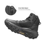 NORTIV 8 Men's Military Tactical Boot Lightweight Comfortable Boots for Work All Day Side Zipper Motorcycle Combat Hiking Boots Metrostrike(8-9 Inches),Size 11,Black